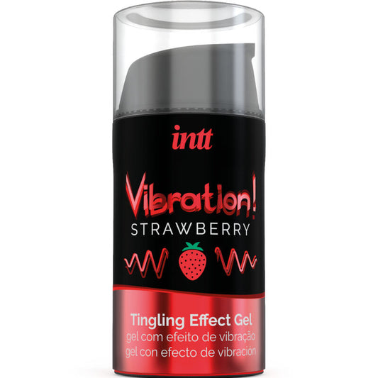 INTT - POTENTE ESTIMULANTE ÍNTIMO GEL VIBRADOR LIQUIDO FRESA 15ML