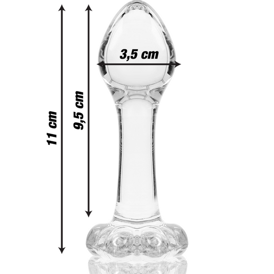 NEBULA SERIES BY IBIZA - MODELO 2 PLUG CRISTAL BOROSILICATO 11 X 3.5 CM TRANSPARENTE TRANSPARENTE
