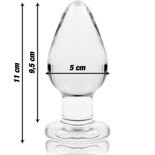 NEBULA SERIES BY IBIZA - MODELO 3 PLUG CRISTAL BOROSILICATO 11 X 5 CM TRANSPARENTE