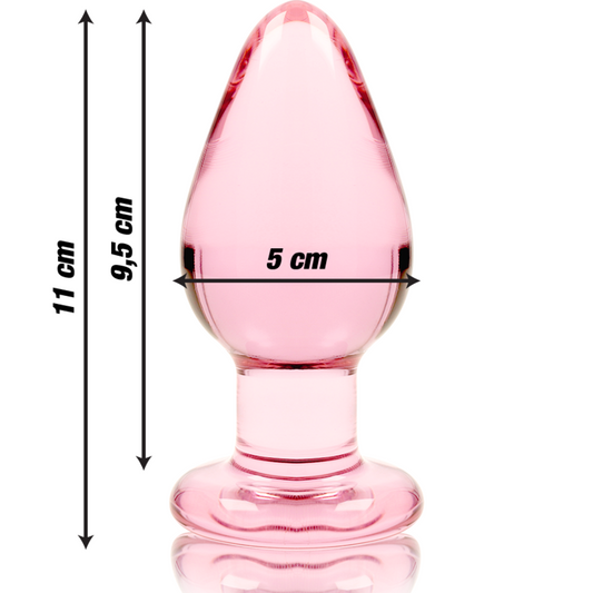 NEBULA SERIES BY IBIZA - MODELO 3 PLUG CRISTAL BOROSILICATO 11 X 5 CM ROSA