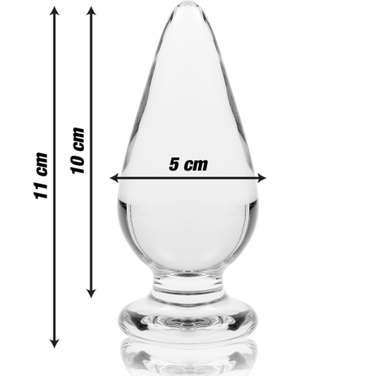 NEBULA SERIES BY IBIZA - MODELO 4 PLUG CRISTAL BOROSILICATO 11 X 5 CM TRANSPARENTE