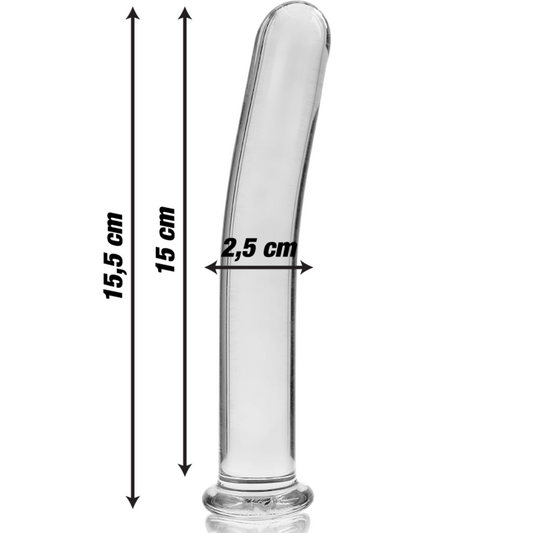 NEBULA SERIES BY IBIZA - MODELO 9 DILDO CRISTAL BOROSILICATO 15.5 X 2.5 CM TRANSPARENTE