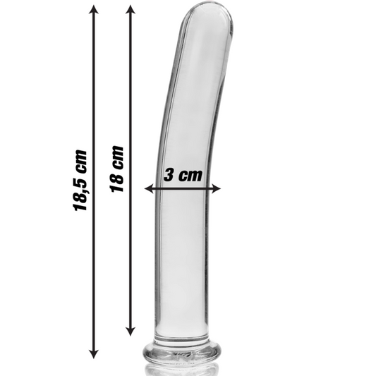 NEBULA SERIES BY IBIZA - MODELO 17 DILDO CRISTAL BOROSILICATO 18.5 X 3 CM TRANSPARENTE