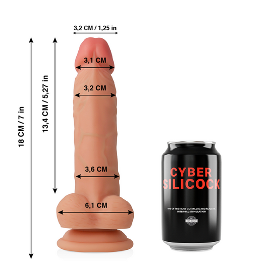 CYBER SILICOCK - JUDE REALISTICO SILICONA LIQUIDA 18CM
