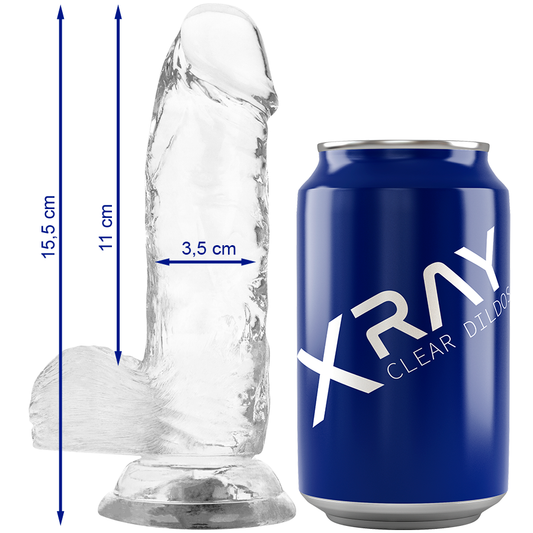 X RAY - CLEAR DILDO REALISTA TRANSPARENTE 15.5 CM X 3.5 CM