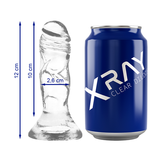 X RAY - CLEAR DILDO TRANSPARENTE 12 CM X 2.6 CM