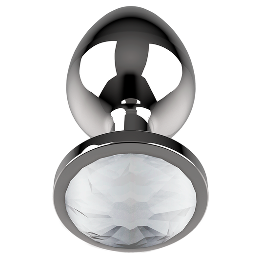 COQUETTE TOYS - PLUG ANAL DE METAL TALLA L CRISTAL CLEAR 4 X 9CM
