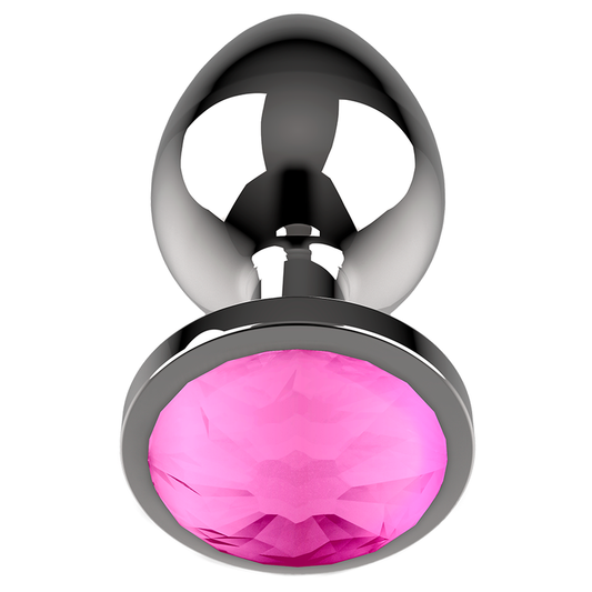 COQUETTE TOYS - PLUG ANAL DE METAL TALLA L CRISTAL PINK 4 X 9CM